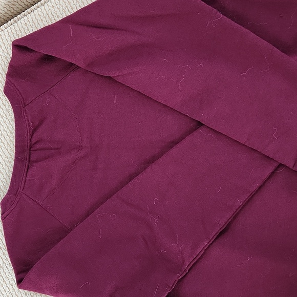 Champion Maroon Sweatshirt with Pink Logo, Like New, Medium - Picture 5 of 5